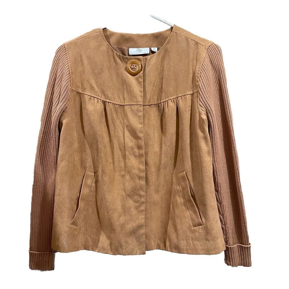 studio works brown coat‎ magnet bottoms size 6P